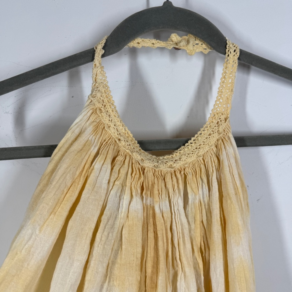 Jen’s Pirate Booty Yellow Tie Dye Cotton Waimea Boho Maxi Dress Size S - Picture 6 of 13